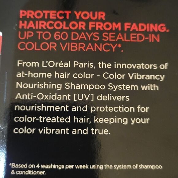 SET LOREAL SHAMPOO + CONDITIONER Color Vibrancy antioxidant UV Hair protection - Picture 2 of 4